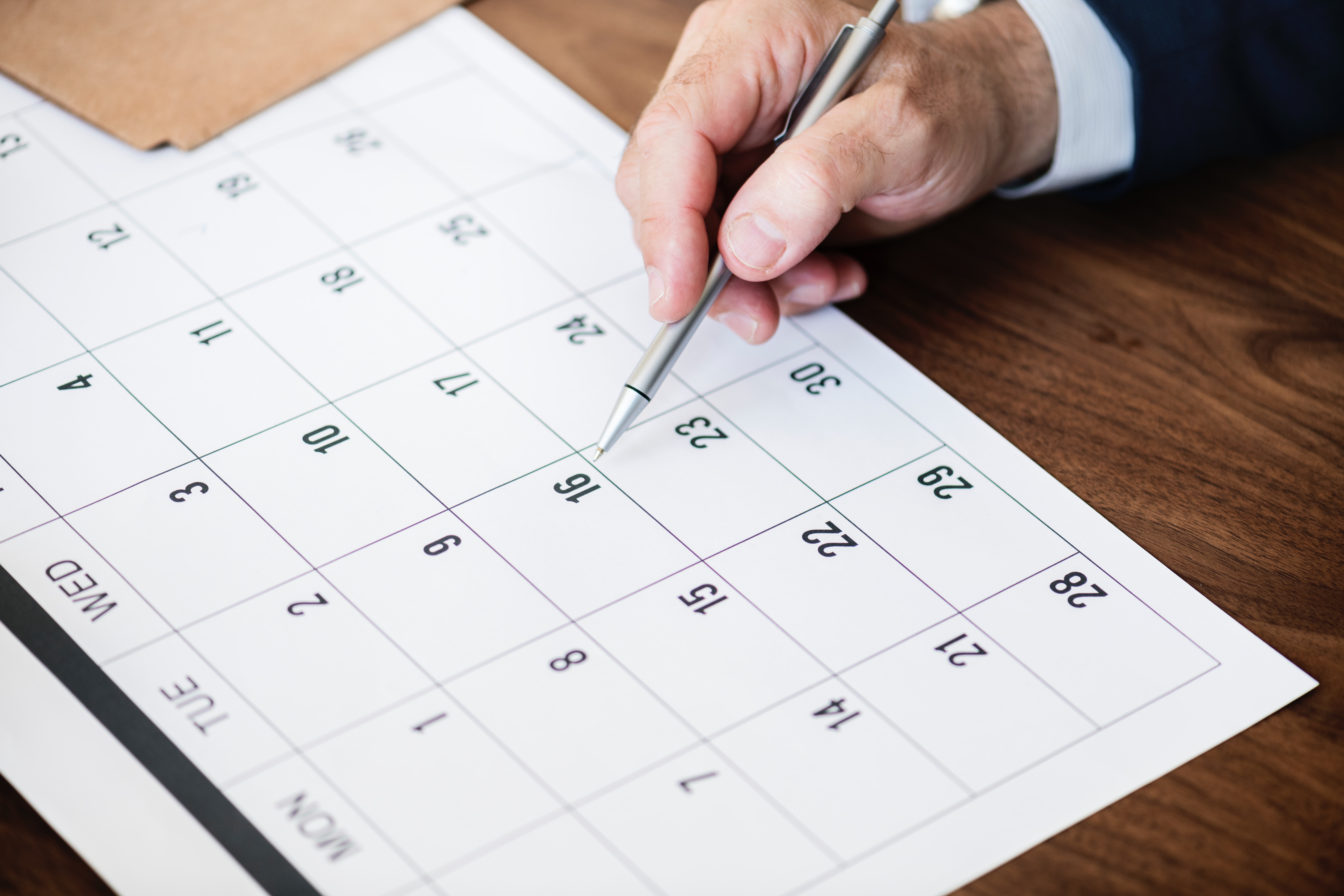 CSS Deadline Day Calendar